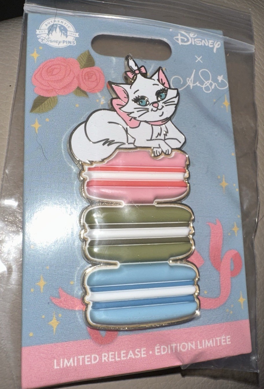 2022 Disney D23 Expo The Aristocats LR Pin - Marie's Macaroon Stack