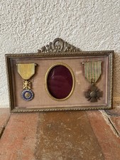 Ancien Cadre Avec Médailles Guerre 14/18 WW1 