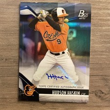 2021 Bowman Platinum Top Prospects Auto Hudson Haskin #TOP-72 Auto