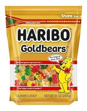 HARIBO Goldbears Gummi Candy 10 oz Resealable Bag, Assorted Flavors