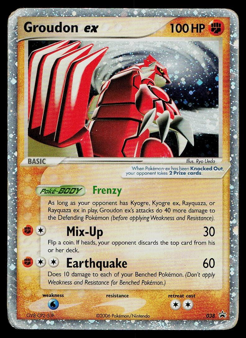 Pokemon Card Nintendo Black Star Promos Groudon ex 038 Holo Promo