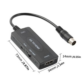 For Sega Saturn Console HDMI Adapter W/USB Cable SS To HD DC5V 1080P 16:9/4:3