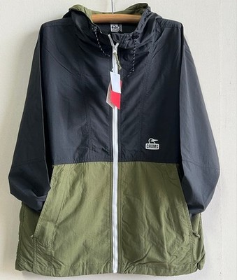 Chums Sumikuro Olive Nylon Windbreaker Jacket Men L Packable From Japan