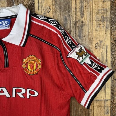 Manchester United 1999-00 Home Football Jersey BECKHAM #7 Men's L