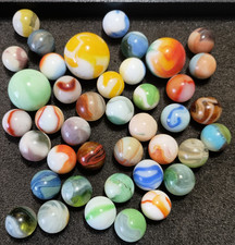 Lot of 40 Mix of Makers Glass Marbles  lot 221 