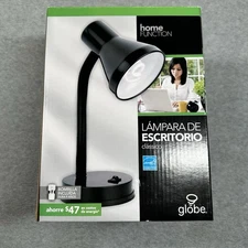 Globe Classic Desk Lamp Black W/ CFL Bulb Back To School