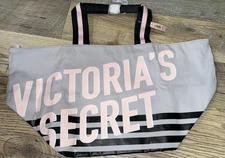 Victoria Secret gray black tote bag new