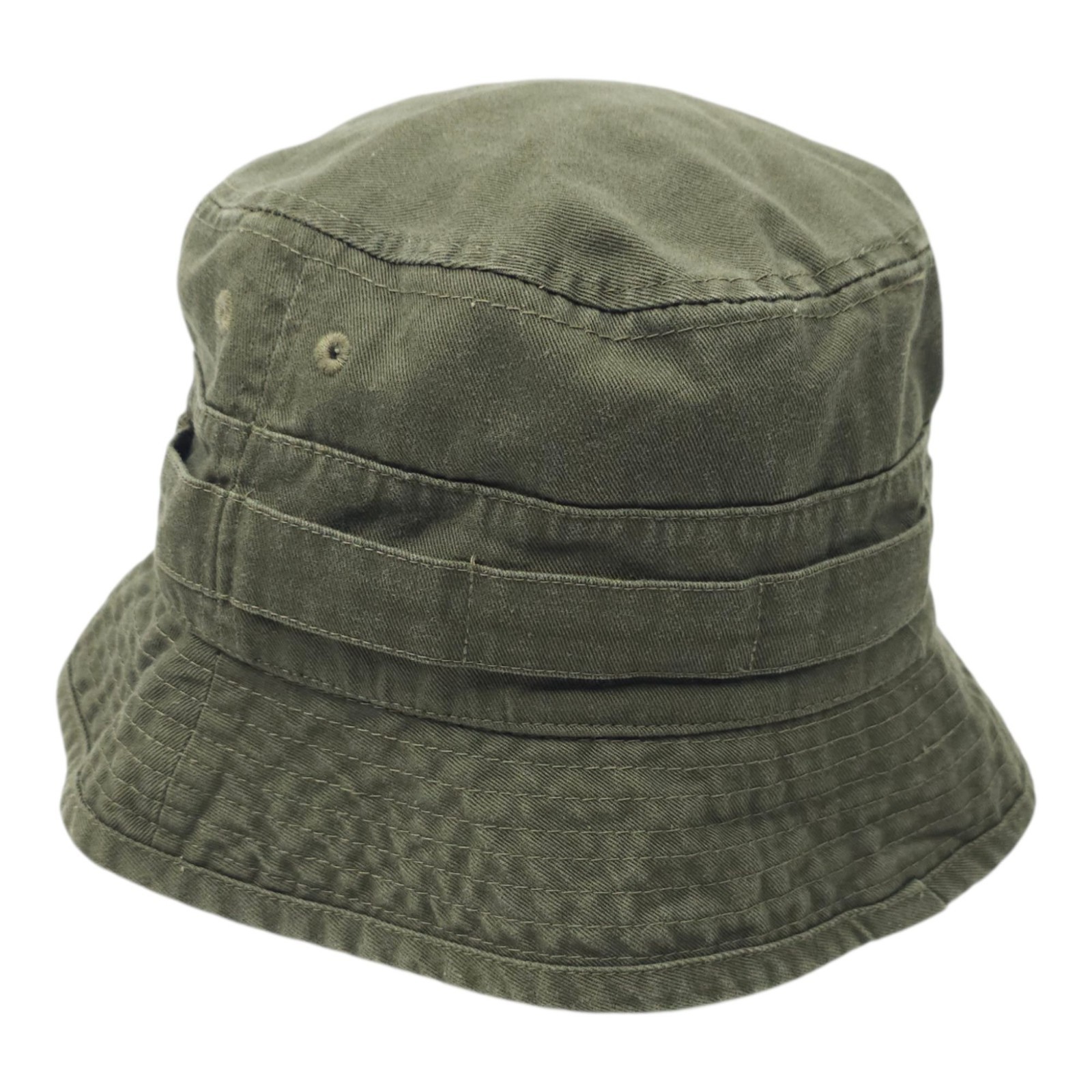 H&M Olive Green Bucket Hat Cotton Military Style Boho Festival Unisex L Cap thumbnail 9
