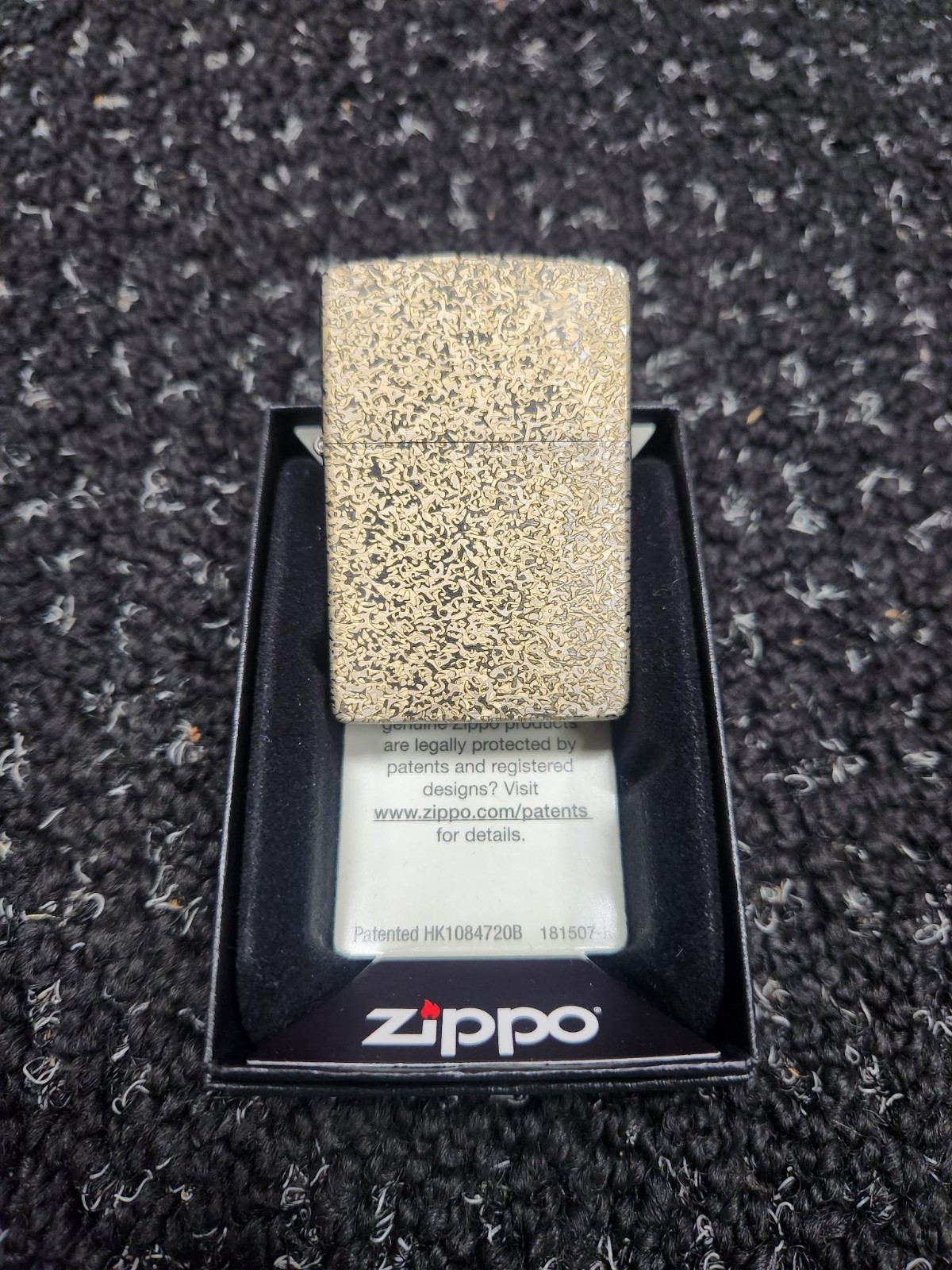 Brush Chrome- Custom Laser Engraved- Crackle-   Zippo- New