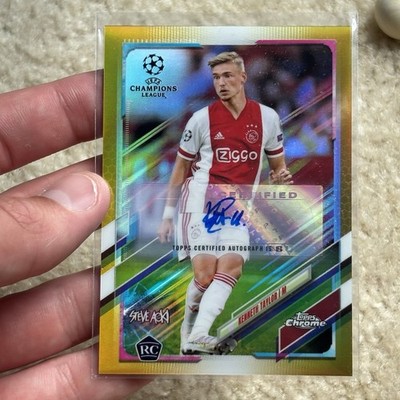 2020-21 Topps Chrome UCL Kenneth Taylor Gold Autograph #/10 Steve Aoki Ajax Rc