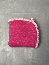 Carters Child Of Mine Pink Receiving Baby Blanket Elephant Reversible Ruffle