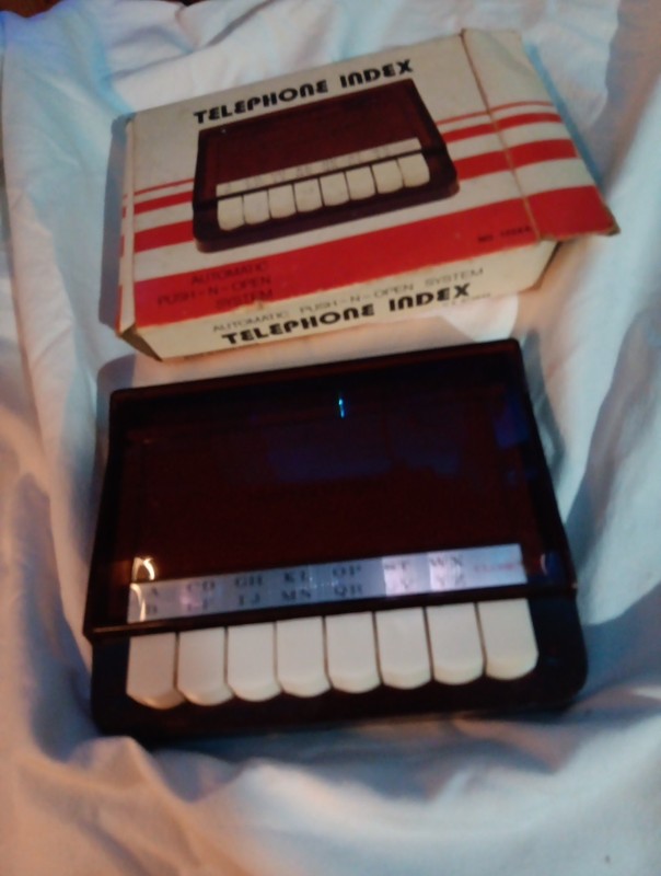 Vintage Telephone Index Automatic Push-N-Open System