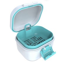 ARGOMAX Leak Proof Denture Bath Cup, Portable Soaking Denture Box