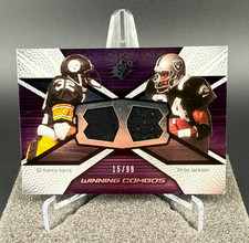 2008 UD SPX Winning Combos BO JACKSON & FRANCO HARRIS Dual Jersey #15/99 Raiders