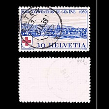 5983 Suisse SG400 30c Bleue Et Buff 1939. Sc#269 Mi358 Utilisé. C£5