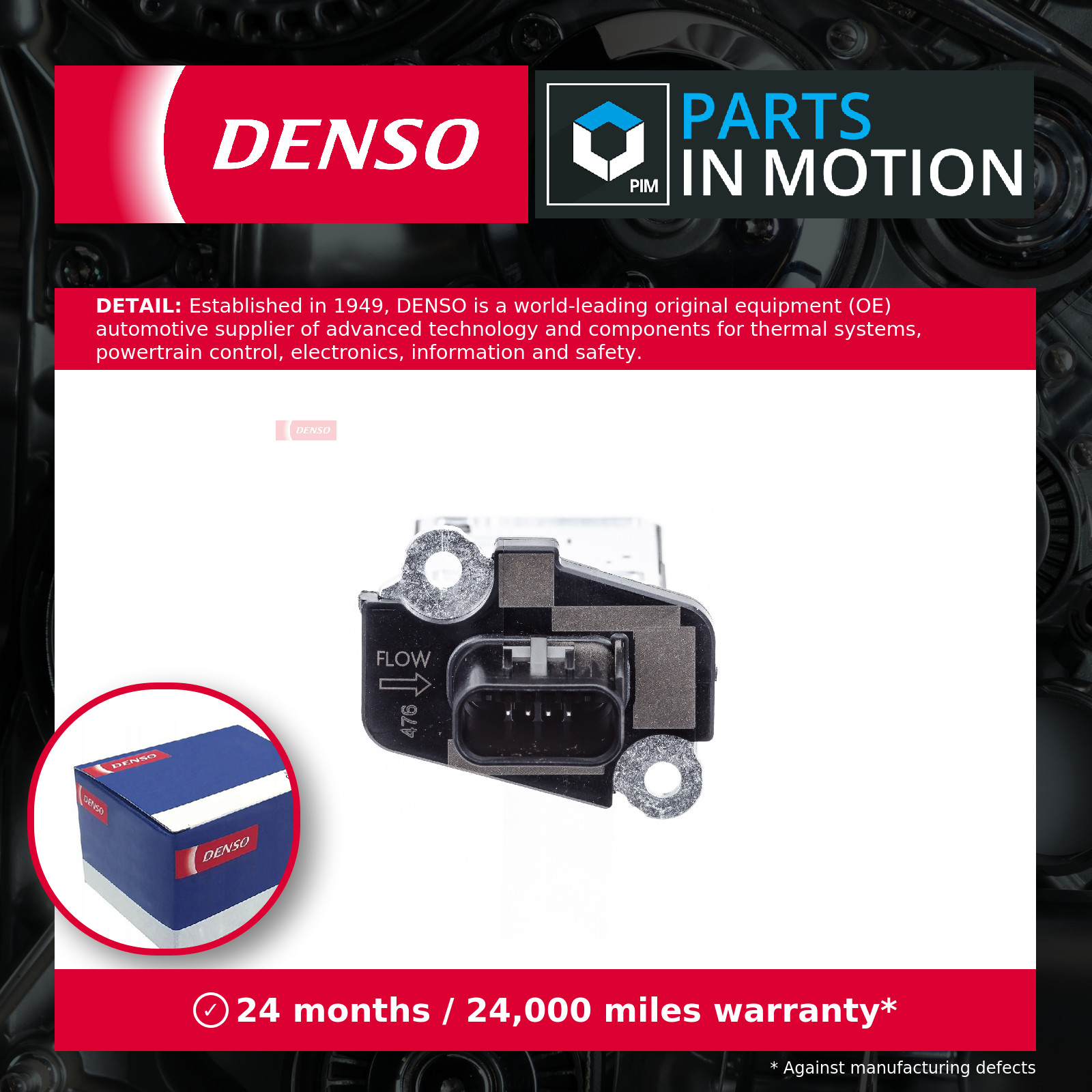 Air Mass Sensor fits CITROEN RELAY 2.2D 2006 on Flow Meter Denso 1920KQ Quality