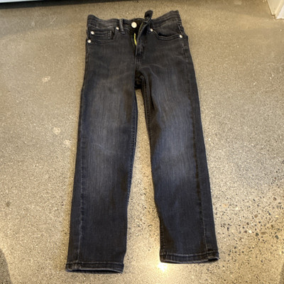 Epic Threads Boys Slim Fit Stretch Denim Jeans Black Dark Wash Size 7 Pockets