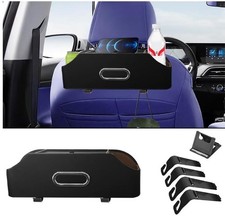 Car Seat Back Organizer with Cup Holder and Tissue Box Headrest Hanging Storage