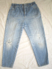 Vintage Lee Thrashed Jeans Women's MOM Denim PANTS Sz 12 Pet High Waisted Worn