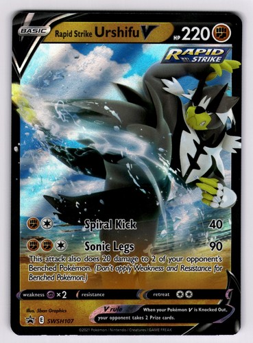 Rapid Strike Urshifu V SWSH107 Sword & Shield Black Star Promo 2021 Pokemon LP