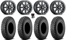 ITP Inertia Bdlk 14"Wheels Bk +40mm 30"Incursion A/T Tires Yamaha WolverineRMAX