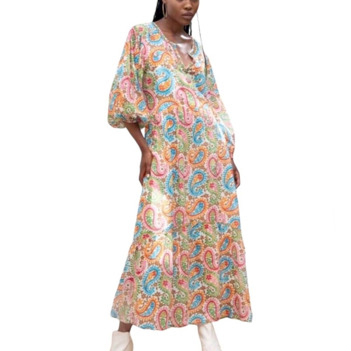boho rainbow dress Toddler Baby Girls Long Sleeve Boho Rainbow Dancing Party Princess Dress, 1-6T