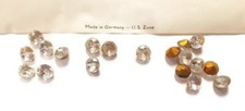 24 Vintage Germany US Zone Crystal Glass 7.5mm. SS35 Dentelle Rhinestones Z511