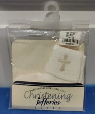 Vtg. Baby Christening Socks Fits 4-5-1/2 Jefferies Made In USA