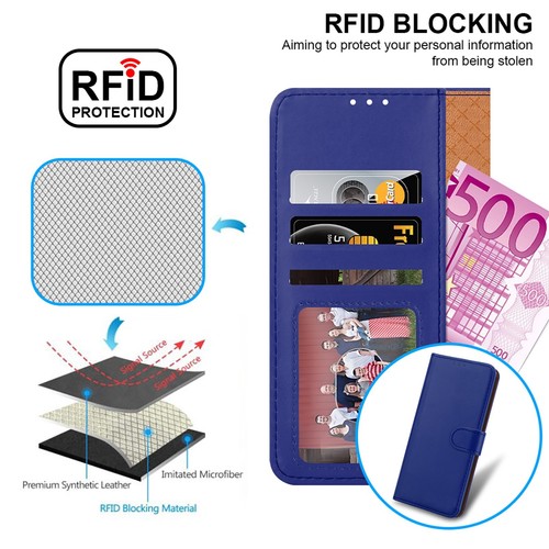 Coque pour Samsung A56 A36 A26 A16 A15 A35 A55 A05s Cuir Portefeuille Clapet RFID Cover - Photo 15 sur 57