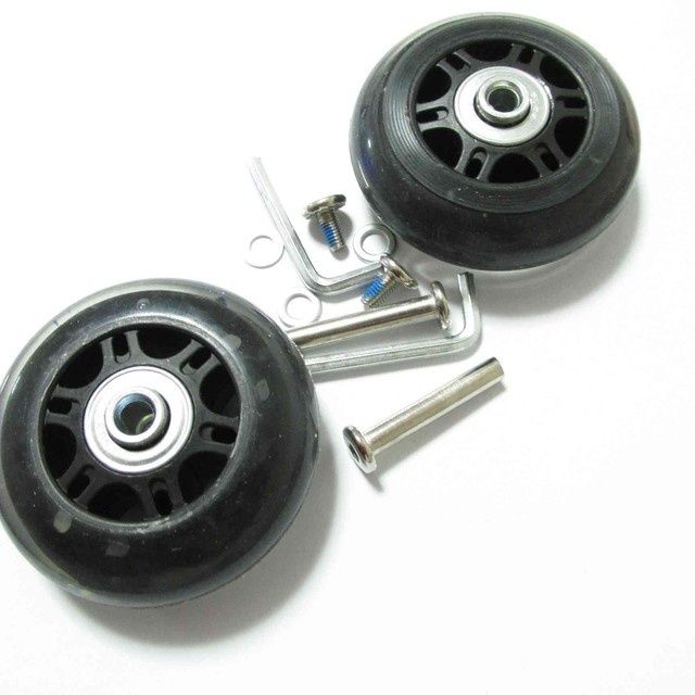 2 Set Luggage Suitcase Replacement Wheels Axles Deluxe Repair OD 70 mm