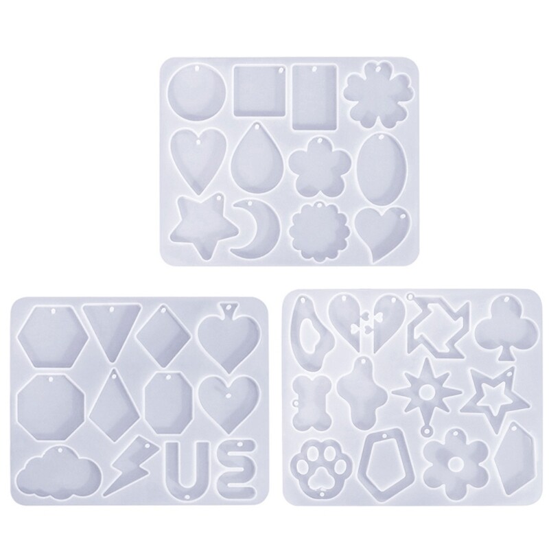 Custom Crystal Drop Earrings Silicone Pendant Mold for Couples