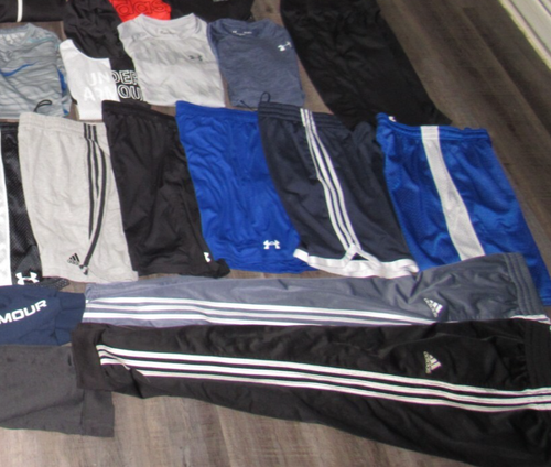 Boy's 34 Pc Lot Large 14 16 Shirts Pants Shorts All UNDER ARMOUR NIKE ADIDAS - Picture 5 of 24