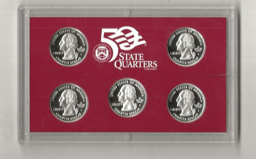 2005 s 5-piece silver quarter proof set no box or COA - Picture 2 of 2