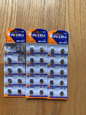 (27) AG3 LR41 1.5v Button Batteries-New
