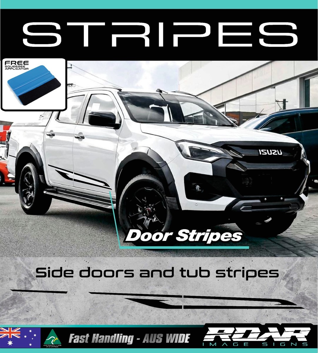 AM Side door stripes fit 2021-2025 Isuzu Dmax D-max decals