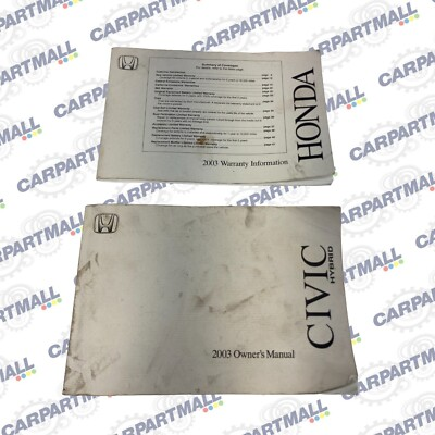 #ad 2003 03 Honda Civic Hybrid Owners Manual Guide Book Warranty Information OEM $25.47