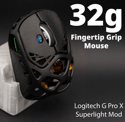 32g Fingertip Grip Gaming Maus Kabellos Logitech G Pro X Superlight Custom Mod