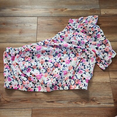 Universal Thread One-Shoulder Crop Top Womens L Pink