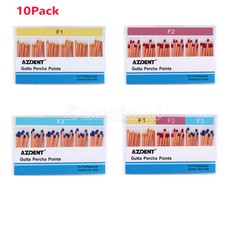 10Packs dental Obturación endodóntica Puntos universales de gutapercha F1 F2 F3