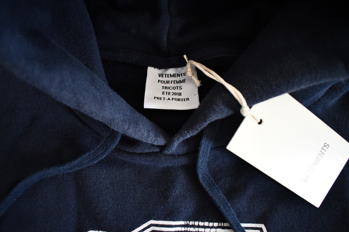VETEMENTS Paris WE LOVE OUR HOMETOWN Blue Cotton Blend Women's
