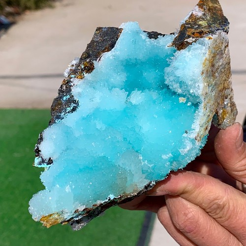 1.83LB Natural beautiful blue texture stone mineral sample quartz crystal