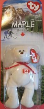 MCDONALDS TY BEANIE BABIES MAPLE THE BEAR CANADA 1996 RETIRED & RARE NEW ERRORS