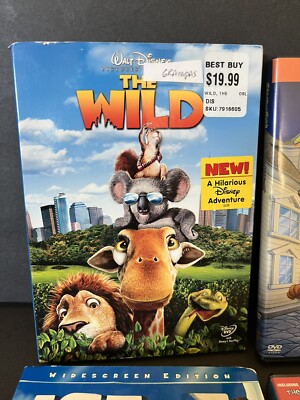 Children's Lot Of 4 DVD Movies Scooby Madagascar Ice Age The Wild