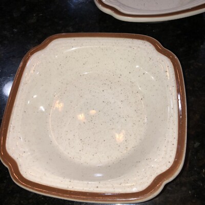 3 Syracuse China Speckled Restaurant Ware 6.5'' Cereal Soup Bowls Brown 6-A Code