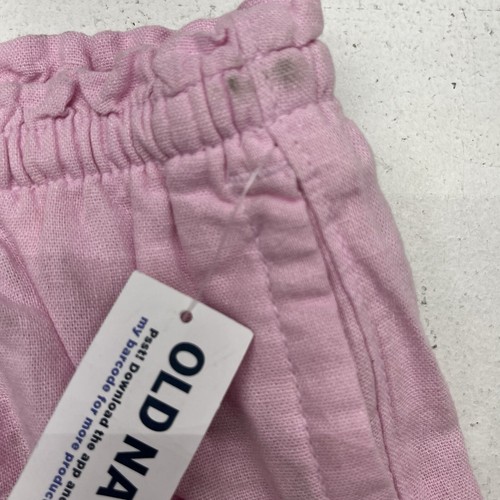 Old Navy Pink Linen Blend Short Functional Drawstring Girls Size 4T DEFECTS - Picture 4 of 11