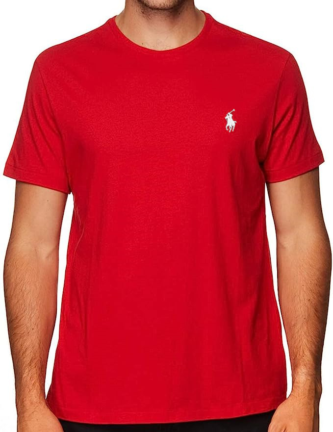 Мужское поло Polo Ralph Lauren футболка с круглым вырезом и коротким рукавом Красный M 6690₽