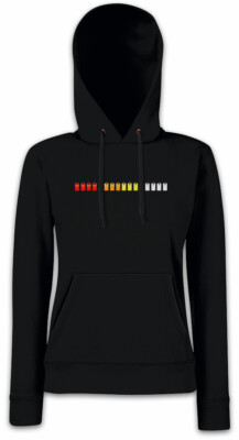 808 Keys Damen Hoodie Pullover ADSR Audio Wave DJ Electro Synthesizer Roland