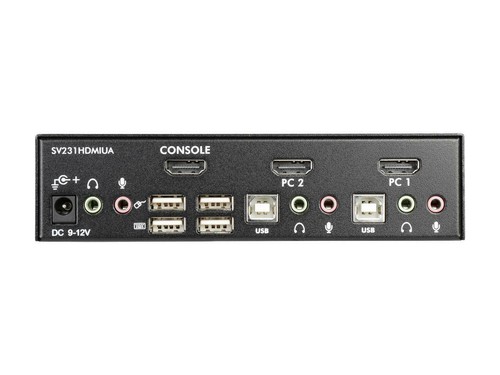 StarTech.com SV231HDMIUA 2 Port USB HDMI KVM Switch w/ Audio & USB 2.0 Hub - Picture 3 of 5