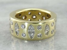Incasso Set Fascia Anello di Fidanzamento 14K Placcato Oro Giallo 2.72Ct Finto