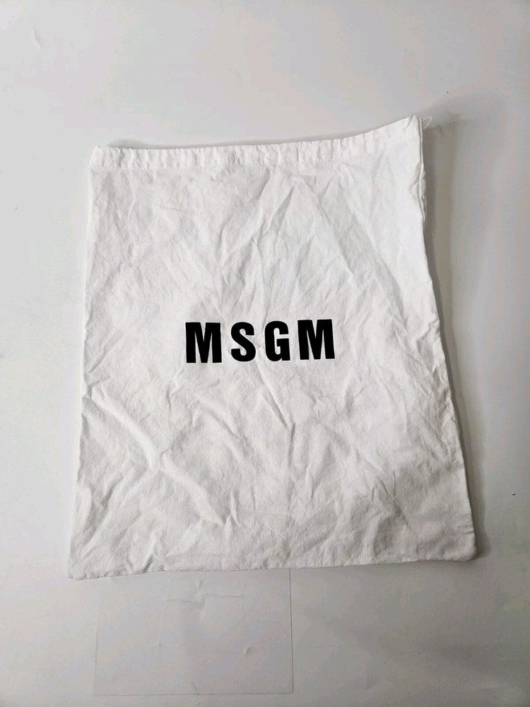 Msgm White Dust Bag Drawstring